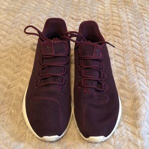 Burgundy Adidas Tubular Sneaker